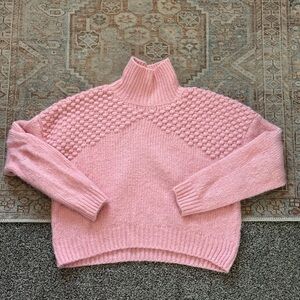 Free People Pink Turtle Neck Sweater